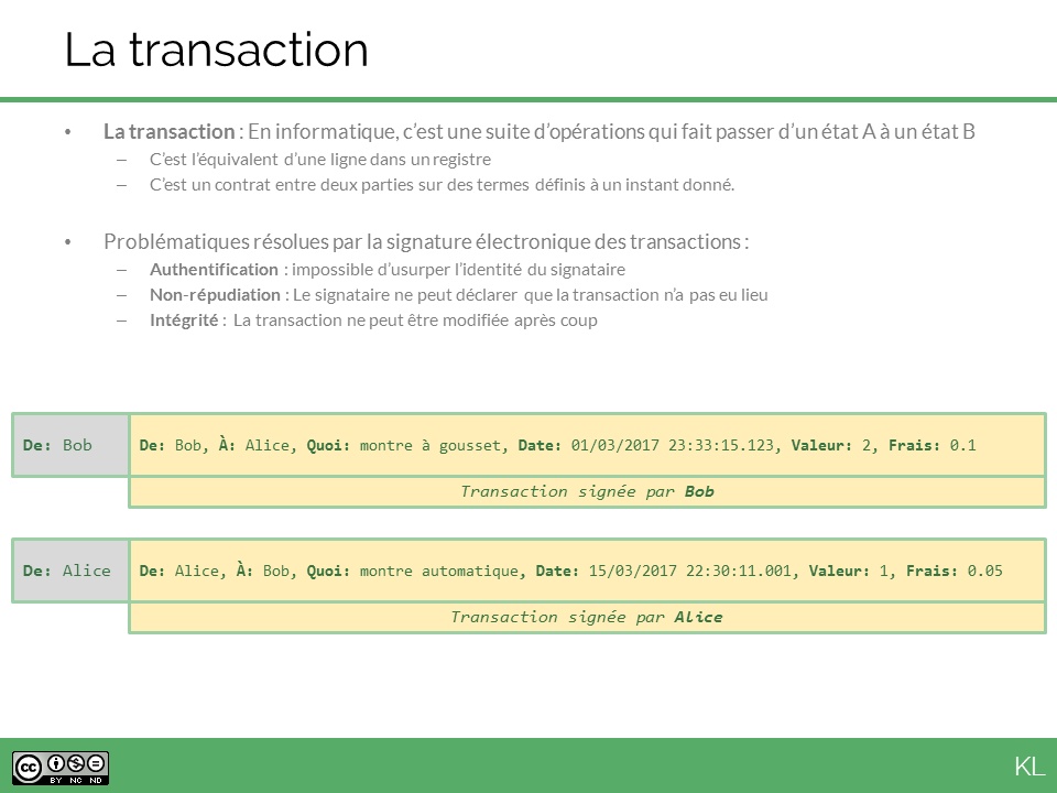 La transaction
